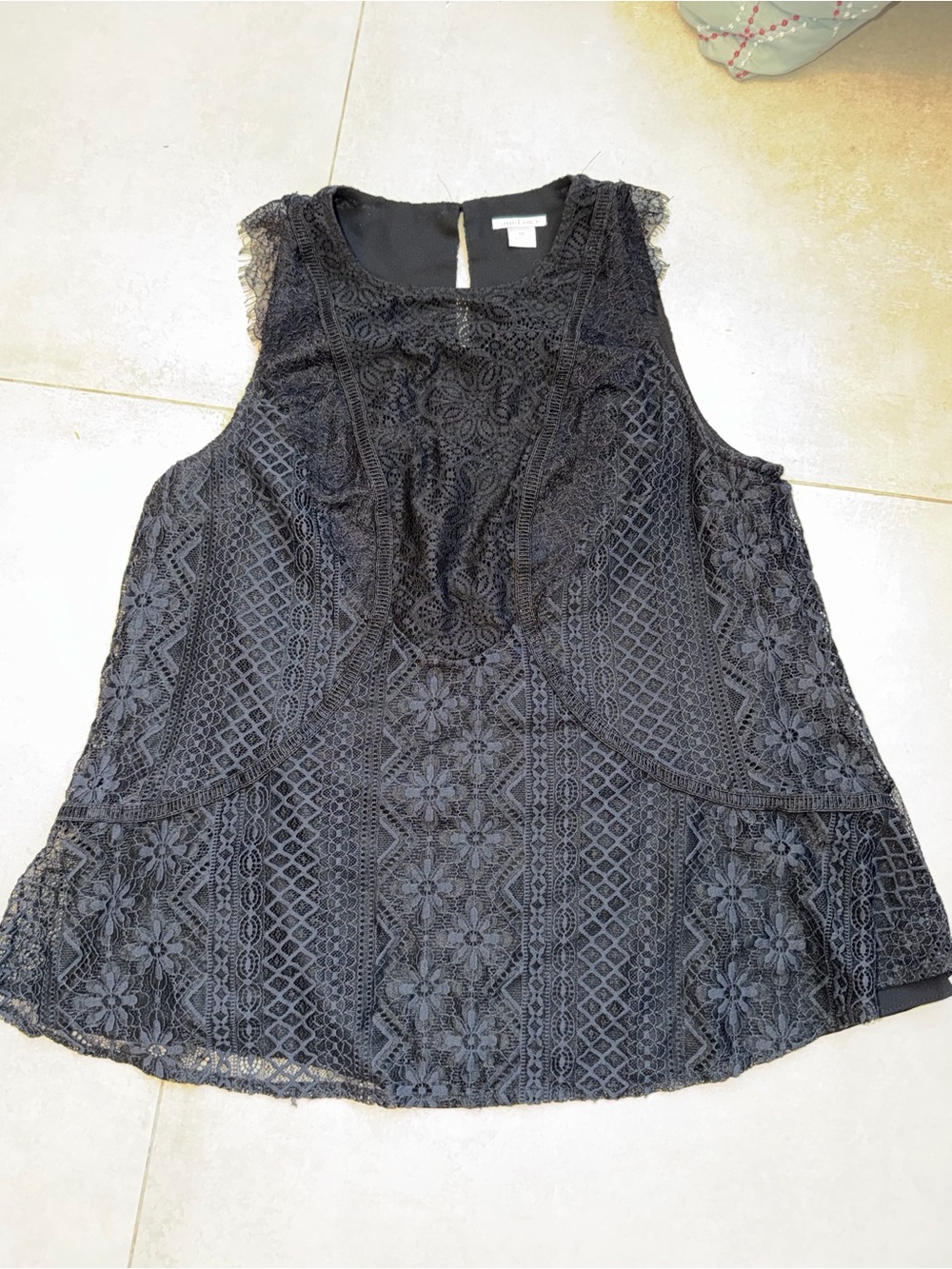 Sundance Black Lace Sleeveless Camisole